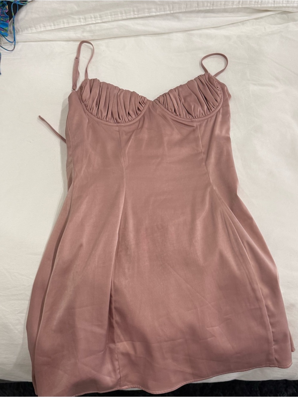 Tiger mist blush pink mini dress with cups